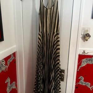 Striped Black and White Maxi Dress